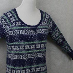 Victoria's Secret Cotton Snowflake Blouse SZ M